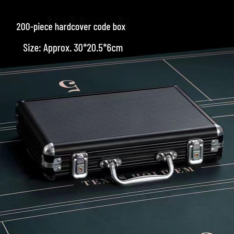 Portable Aluminum Alloy Black Poker & Dice Storage Box