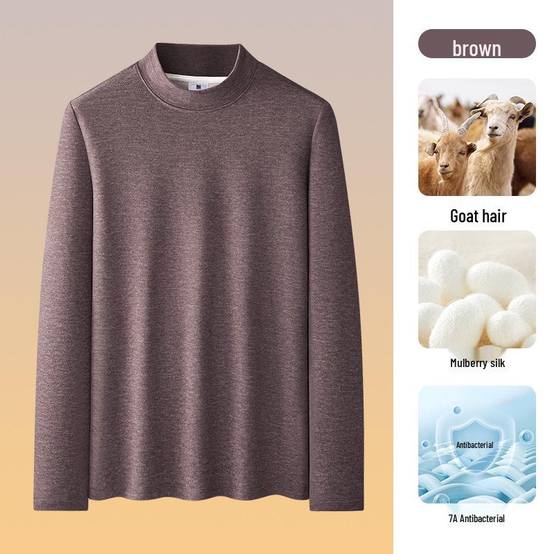 Men's Plush Double-Sided Long-Sleeve Thermal Base Layer Top