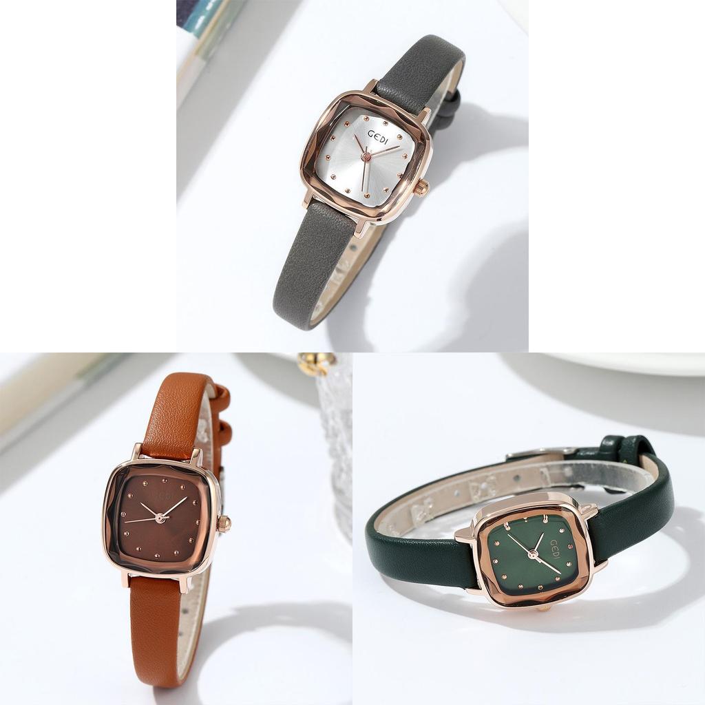 Vintage Ladies Quartz Watch With Leather Strap For Everyday And Gift Use