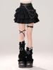 Women's Ruffle Skirt Black Mini Skirt Fashion Clothing Gothic Style
