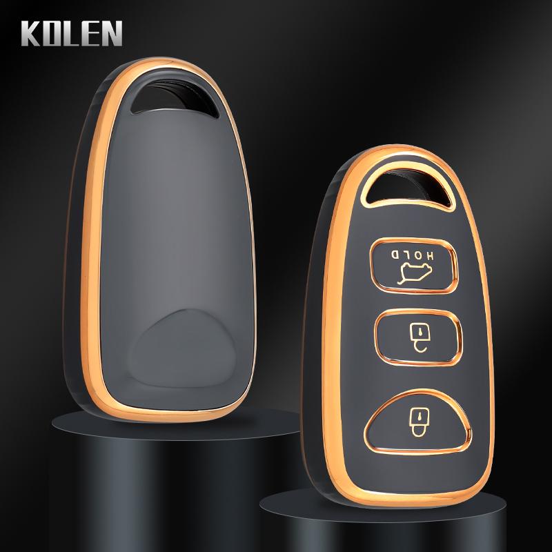 New Tpu Car Remote Key Case Cover Shell For Hyundai Kia Tucson Sonata Santa Fe Carens Protector Holder Keyless Fob Accessories