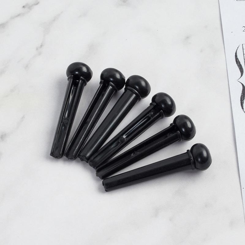 

6pcs/lot 6 String Guitar Bridge Pins Plastic Bridge Pins Stringed Instruments Folk Acoustic Classic Guitar Accessories чорний