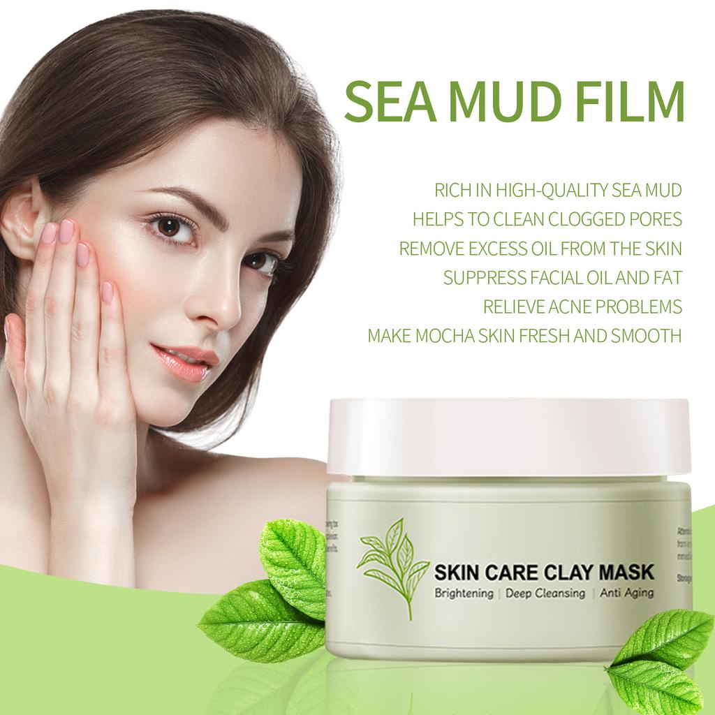 Green Tea Soothing Mud Mask ,Skin Care Mask,Face Mask, Facial Mask For Controlling Oil And Refining Pores,120g