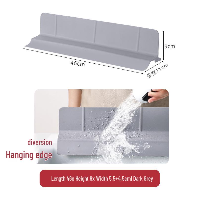 Silicone Sink Splash Guard with Suction Cup and Non-slip Water Barrier