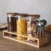 KKC Coffee Bean Storage Airtight Stores Coffee Glass Coffee Measuring Spoon Set of 3 Container, Canister, Coffee, Beans, Nuts, Salt, Shag, Canister,