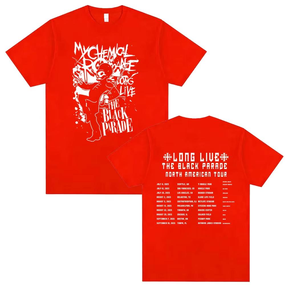 

My Chemical Romance Band T-shirts Long Live The Black Parade Tour 2026 T Shirt Men s Gothic Punk Streetwear T-shirt 2XL