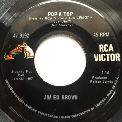 7-Zoll Schallplatte JIM ED BROWN - Pop A Top / Too Good To Be True 479192 RCA Victor 1967 US Folk Gebraucht