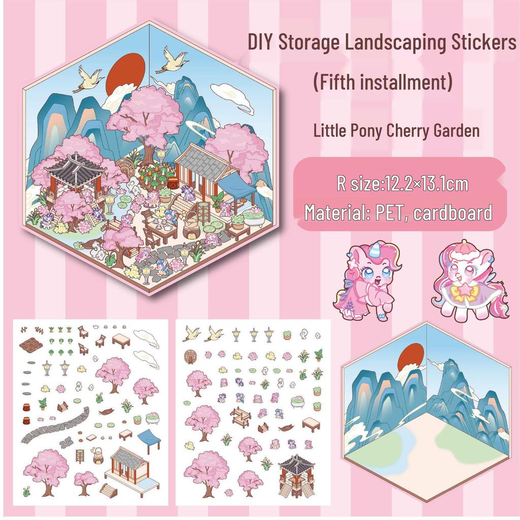 No-Cut Educational DIY Storage Scenery Stickers for Journals