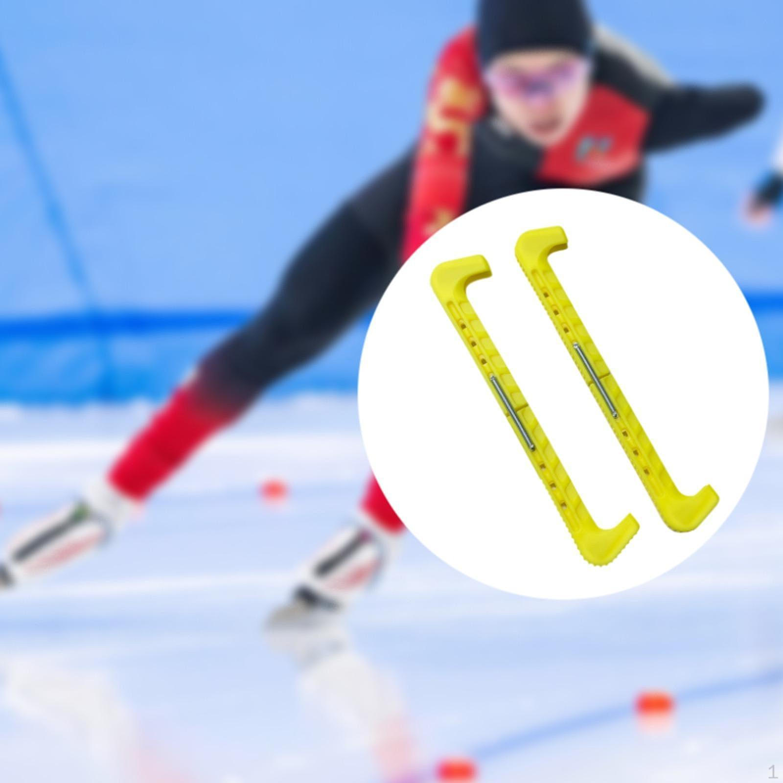 

2 шт. регулируемые защитные щитки для коньков, защитные щитки для хоккейных фигурок жёлтый