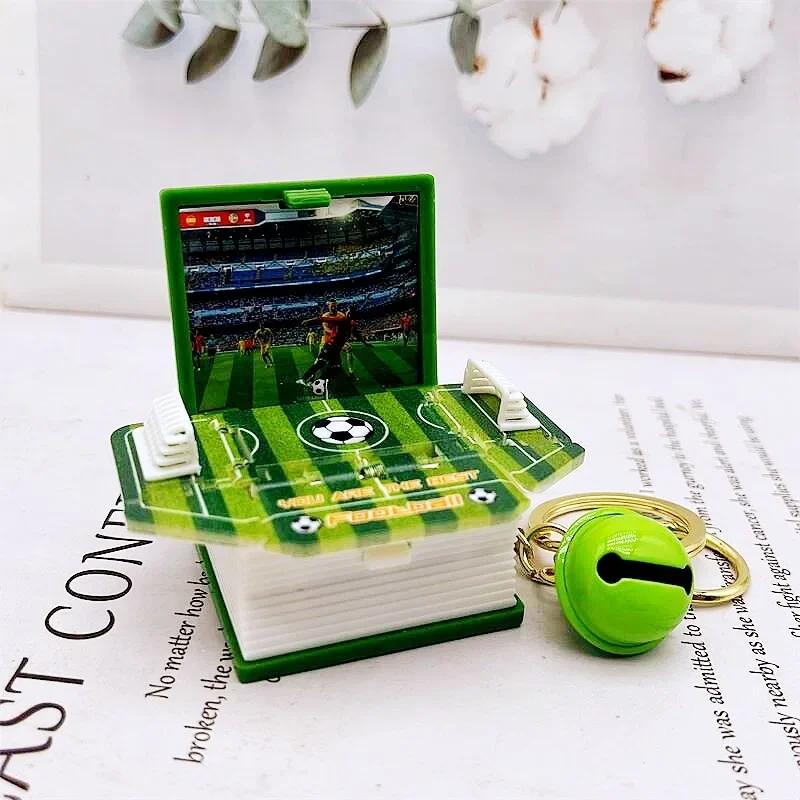 3d Dinosaur Castle Folding Book Keychain Pendant Cartoon Astronaut Soccer Field Pendant Anxiety Stress Children Kids Toy
