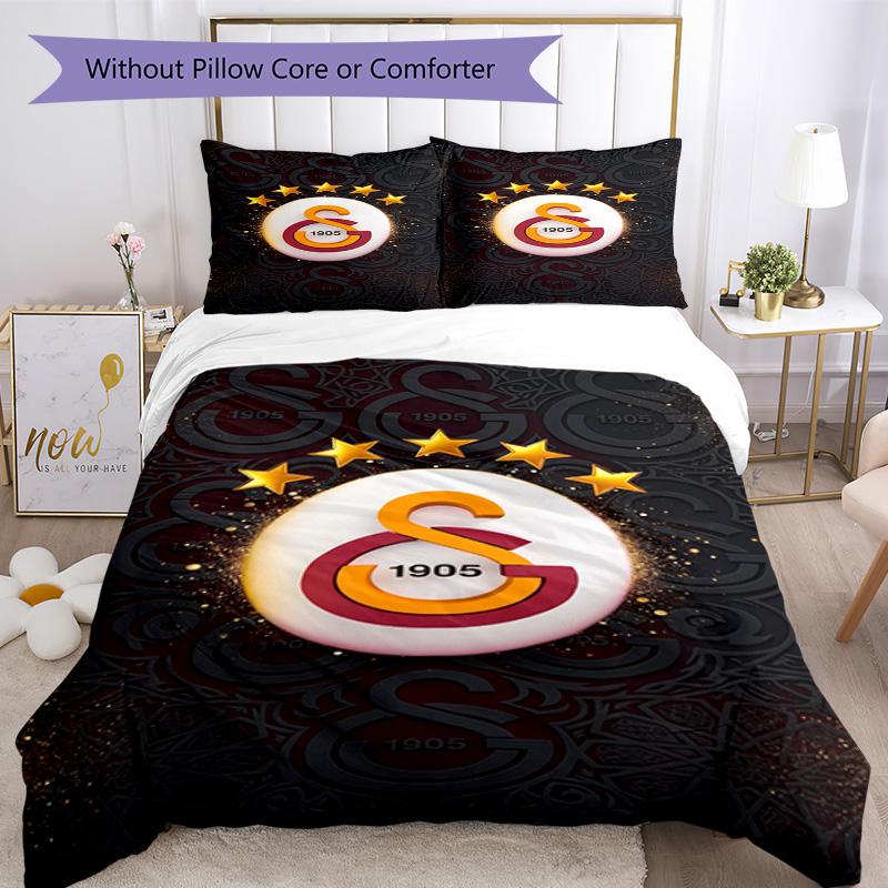 Galatasaray Bedding Set Breathable Duvet Cover with Pillowcases Decorative Bed Linen for Bedroom Home Decoration Birthday Gift