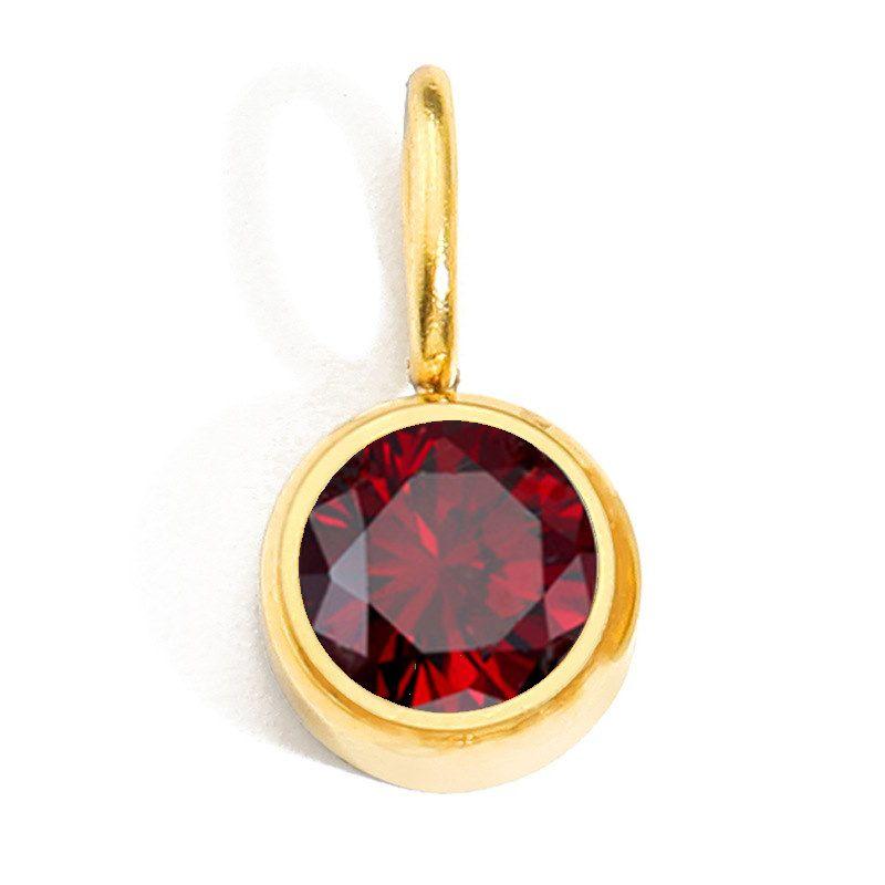 

CARLIDANA Minimalist Birthstone Zircon Pendant necklace Fashion Style 18K Gold Plated Birthstone Charms Stainless Steel