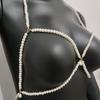 Delicate Handcraft Pearls Chest Necklace Formal Event Jewelry for Daily Wear and Layering