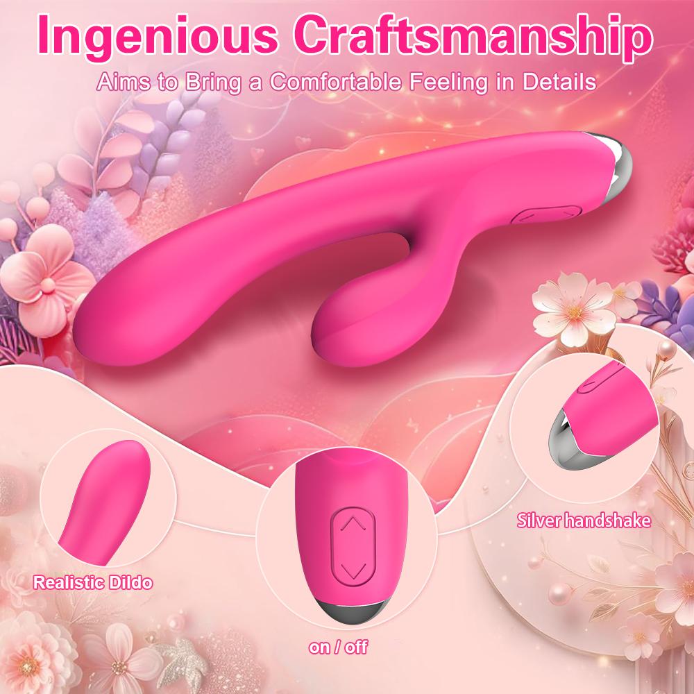 Powerful Rabbit Vibrator Female for Women G Spot Clitoris Stimulator Vagina Nipple Massage Dildo Silent Adults Sex Toy for Women