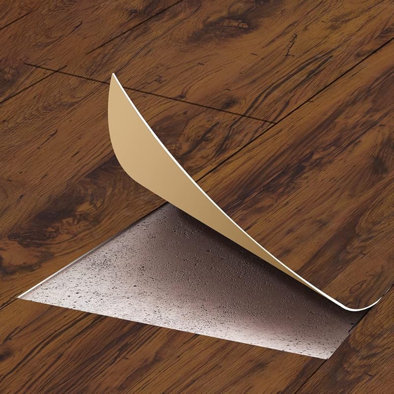 Wood Grain Peel and Stick Vinly Floor Wall Sticker, Non-Slip Tiles Transfer Sticker Roll for Floor Wall, Herringbone, 7.87x118inch