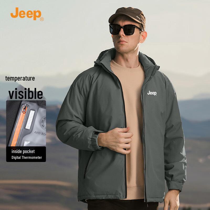 JEEP Men's 2025 Winter Windproof Padded Jacket