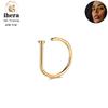 10PCS G23 Titanium D Shape Fake Nose Piercing ASTM F136 20G Nose Ring Hoop Septum Rings Sexy Women Body Jewelry Nariz Stud