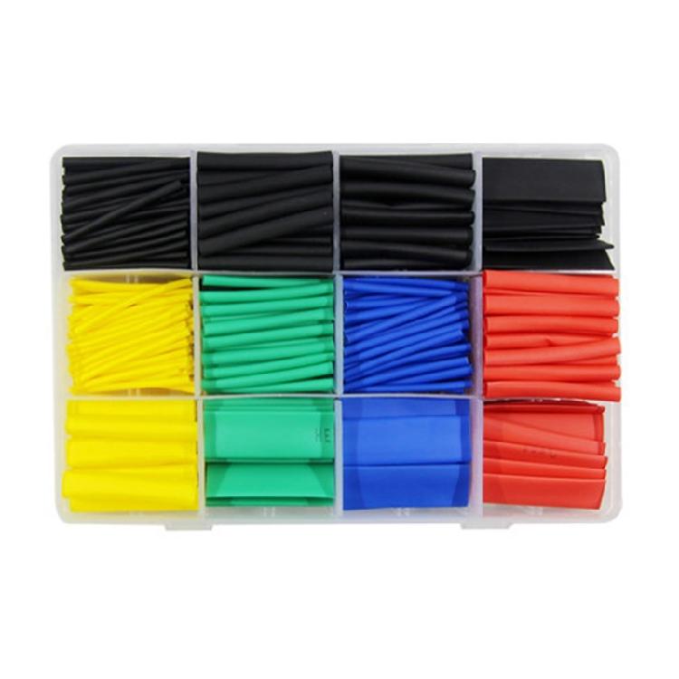 Color Coded Heat Shrink Tubing Collection for Professional Electrical Repairs and Insulation With Portable Storage Case