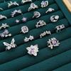 Nine Purple Fire Purple Diamond Super Immortal Zir*****Pen Ring Exquisite Light Luxury High-End Niche Design Stacked Ring Girl
