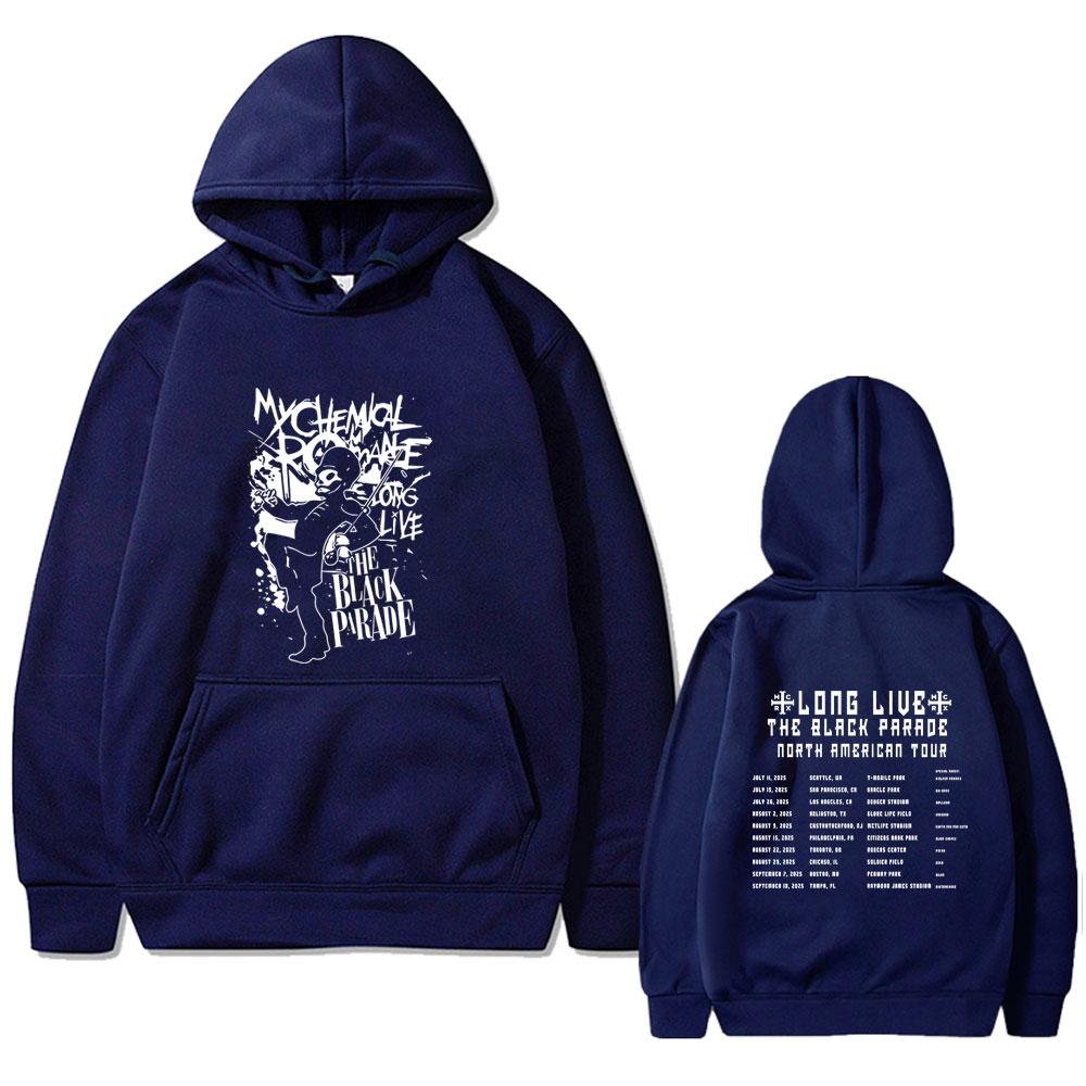 My Chemical Romance Band Hoodie Long Live The Black Parade Tour 2025 Sweatshirt Men's Gothic Punk Streetwear Man Casual Hoodies