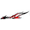 2Pc Flame Dragon Totem Modified Auto Car Suv Side Body Vinyl Film Decal Stickers