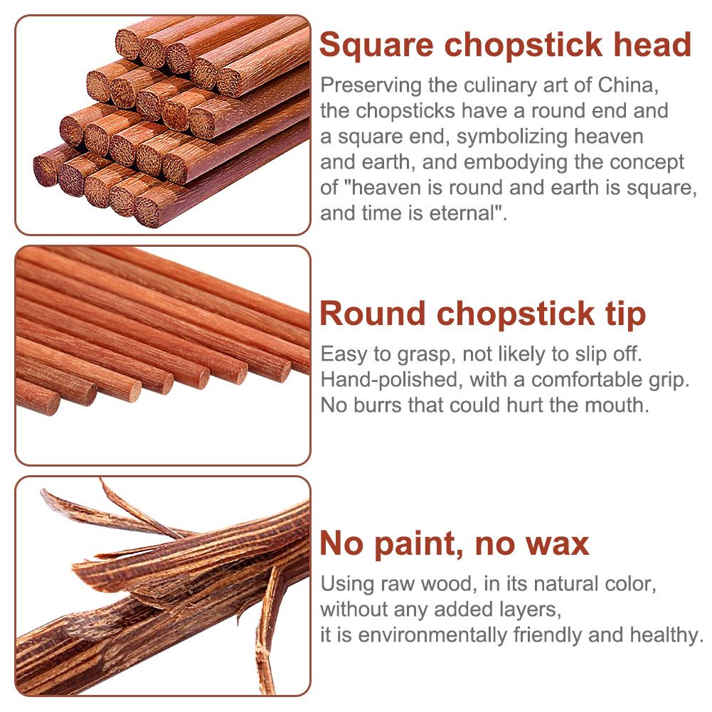 10pcs Long Wooden Hot Pot Chopsticks Heat-Proof Comfortable Grip Hot Pot/Barbecue Eating Hot Pot Artifact Chopstick