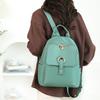 Casual solid color backpack women's new trendy college student schoolbag commuting large capacity travel backpack tide