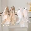 White Doves Christmas Tree Pendants Glitter Feather Birds Ornaments  Christmas Tree Decor