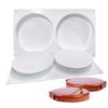 2 Large Cylindrical Disc Flat Mousse Mold Silicone 2 Cake Mold Baking Fondant