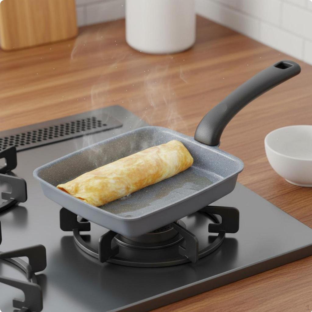 Padella Giapponese per Omelette Arrotolata Non Gres Rivestimento in Pietra per