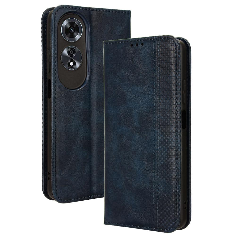 For Oppo A60 4G Leather Case Magnetic Closing Phone Cover with Wallet