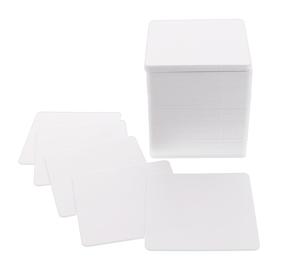Daikoku Industrial Coasters, White, 8.5 x 8.5 cm, Plain, Square, 3362316, Pack of 100