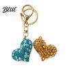 Heart Shaped Key Holder Sparkling Rhinestone Love Keychain  Zinc Alloy Car Ring Ring Handbags Backpacks Purse Charm Accessory Gift for Women Chain