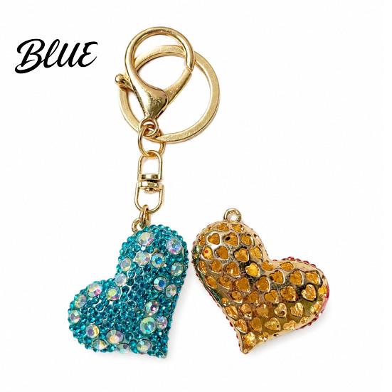 Heart Shaped Key Holder Sparkling Rhinestone Love Keychain  Zinc Alloy Car Ring Ring Handbags Backpacks Purse Charm Accessory Gift for Women Chain