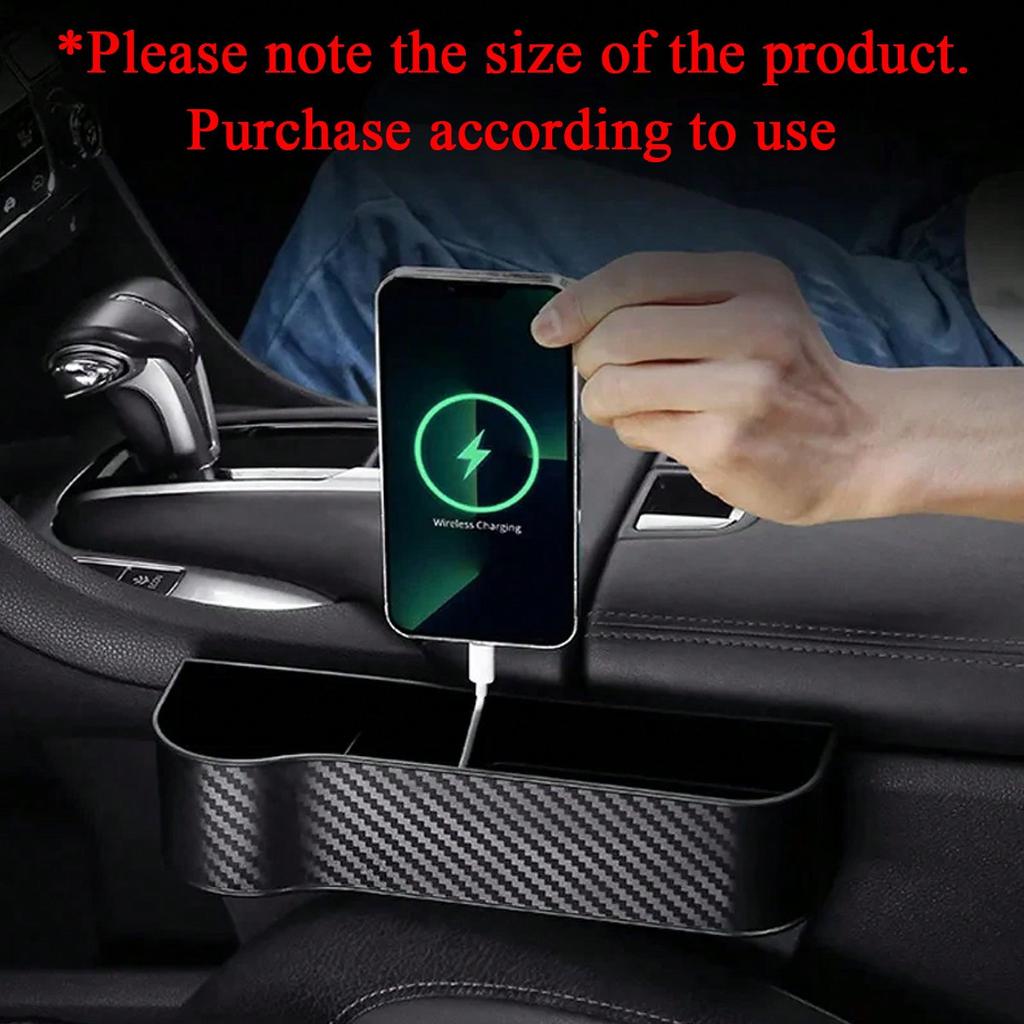 Car Seat Organizer, Multifunctional Car Seat Gap Filler Organizer, Auto Console Side Storage Box With Cup Holders Gap Storage Box For Car