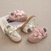 Girls' moral training shoes, children's sports board shoes 2025 spring and autumn new baby older children silver ballet style