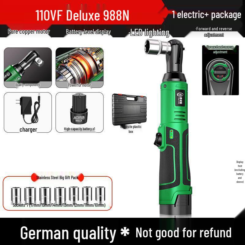 90° Rechargeable Lithium Battery Ratchet Wrench for Auto Repair
