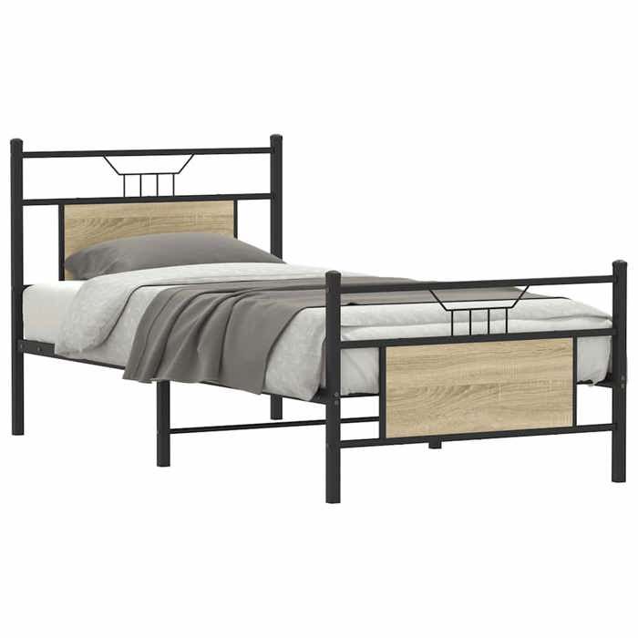 VidaXL Bed Frames Without Mattress Sonoma Oak 75x190 Cm 4106800