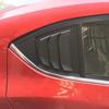 For Mazda 3 Axela 2014-2018 Rear Louver Window Side Shutter Cover Trim Sticker Vent Scoop ABS Carbon Fiber Black Car Accessories