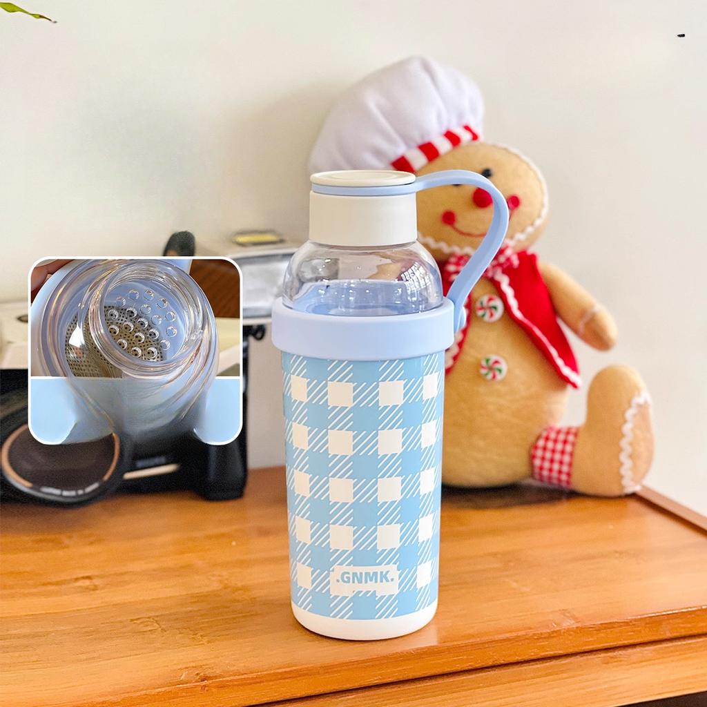 Plaid High Appearance Level Thermos Cup Office Tea Cup Portable Stainless Steel Water Cup Women's Gift Cup