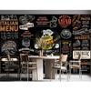 3d Hamburger Wandbild Sandwich Tapete Milch Tee Kaffee Tapete Pizza Huhn Wrap Western Restaurant Wandpapier