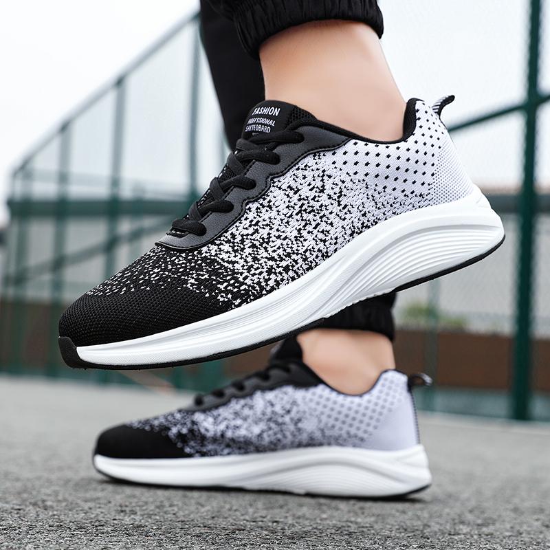 New Men's Breathable Summer Thick Bottom Brand Mesh Jogging Outdoor Trend Casual Shoes Large Size Tenis Para Hombre