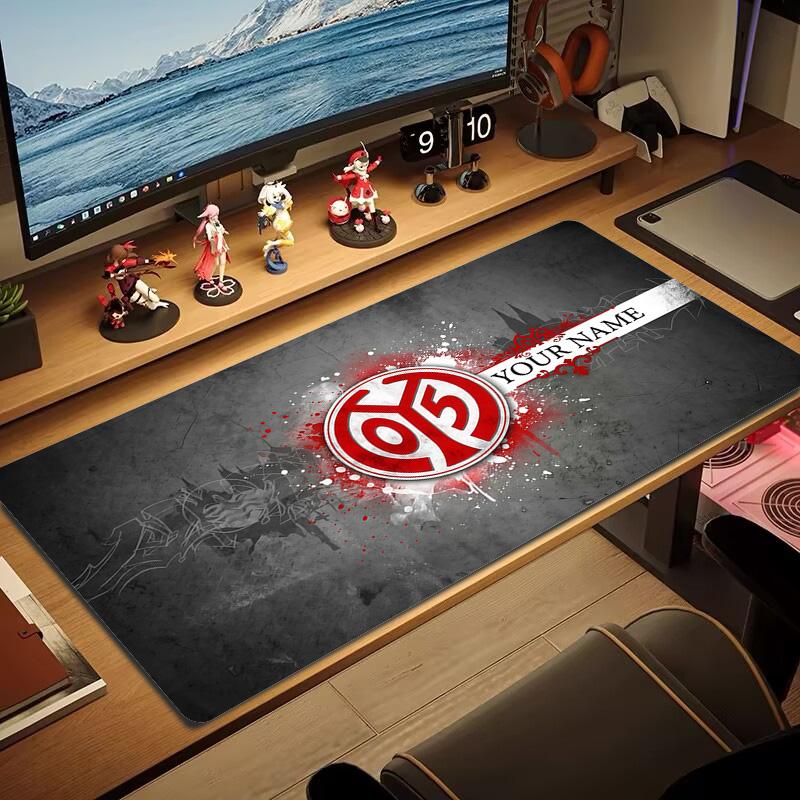 Custom Name 1. FSV Mainz 05 Print  Cushion Non-slip Laptop Tablet Big Mousepad XXL Mat Mini PC Playmat With Lock edge