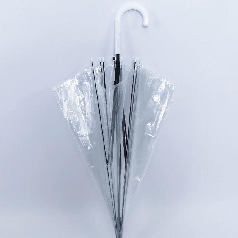 TianAi Transparent 8-Rib Long-Handle Umbrella