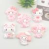 Cartoon Resin Accessories: Strawberry Melody Hair Clips, Keychains, Crocs Charms