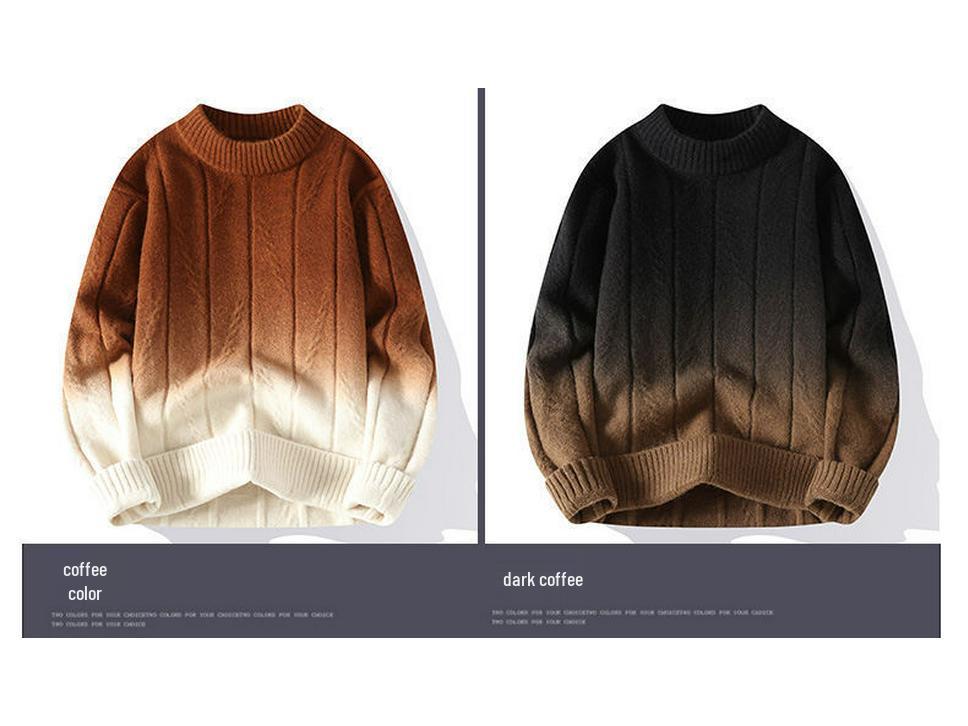 2025 Autumn/Winter Men's Casual Long Sleeve Knit Sweater