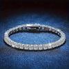 High Quality S925 Silver Platinum Plated Moissanite Bracelet Sparkling Personality Wedding Jewelry Gift Charm Bracelet for Women