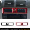 Real Carbon Fiber Car Center Console Warning Light Panel Frame Sticker For Mercedes Benz C Class W203 2005-2007 Car Accessories