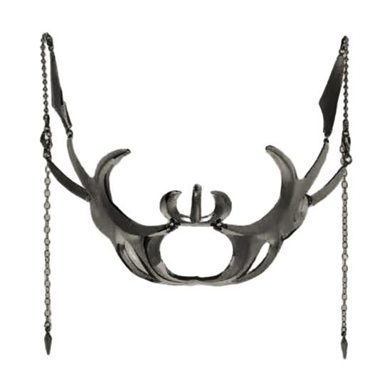 Kovová polomaska ​​s řetízkem Doplňky k nošení na obličeji Elf Metal Masque Cosplay Kostýmní rekvizity pro Halloween Carnival Performance Bar Maškarní párty