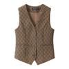 Women Suit Vest Sleeveless Single-Breasted Button Waistcoat Casual Office Short Outerwear Layering Tank Gilet